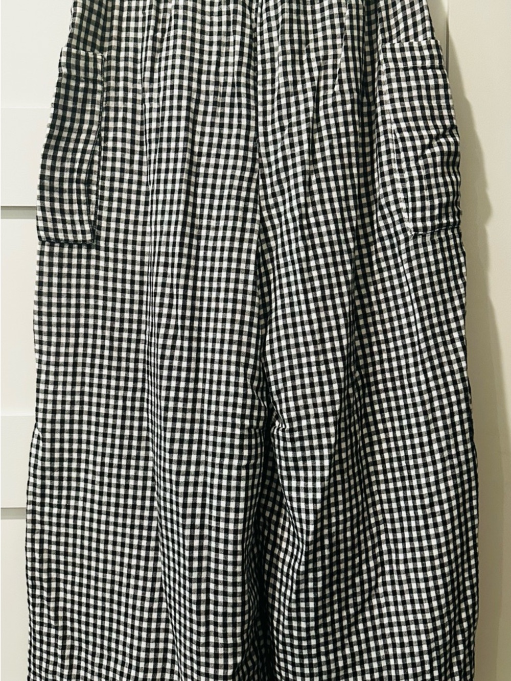 Free People Wide-Leg Gingham Cargo Pants - Picture 6 of 6